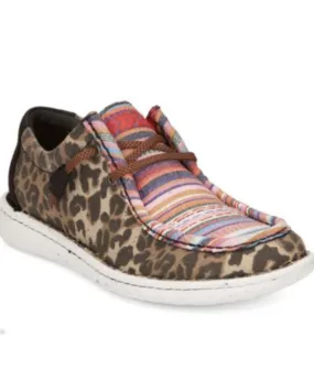 Product Name:  Justin Women's Hazer Leopard Serape Print Casual Shoe - Round Moc Toe