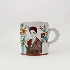 Rachel Maddow Mug with Flowers by Justin Rothshank