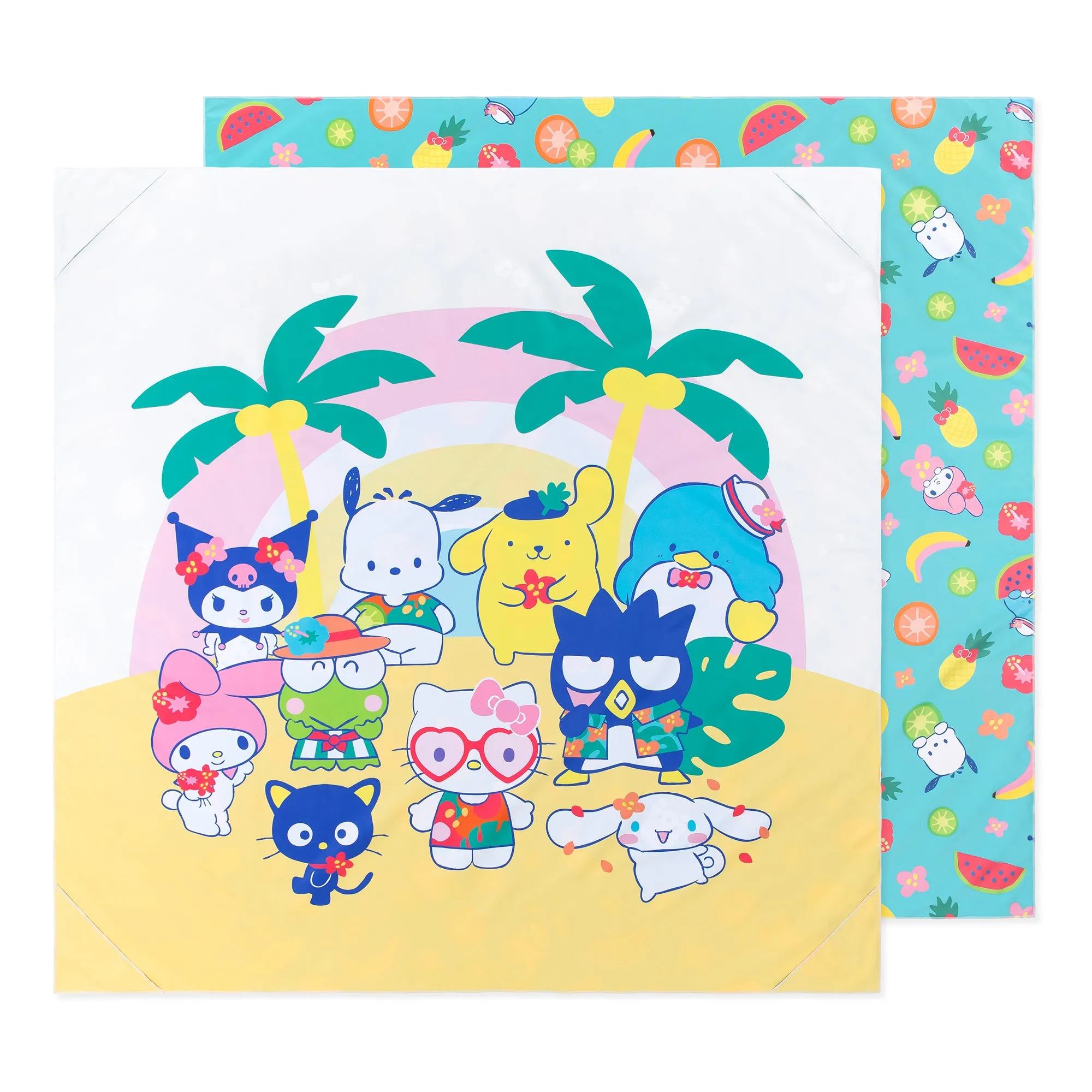 Reversible Roll & Go Blanket, Hello Kitty & Friends Tropical Party