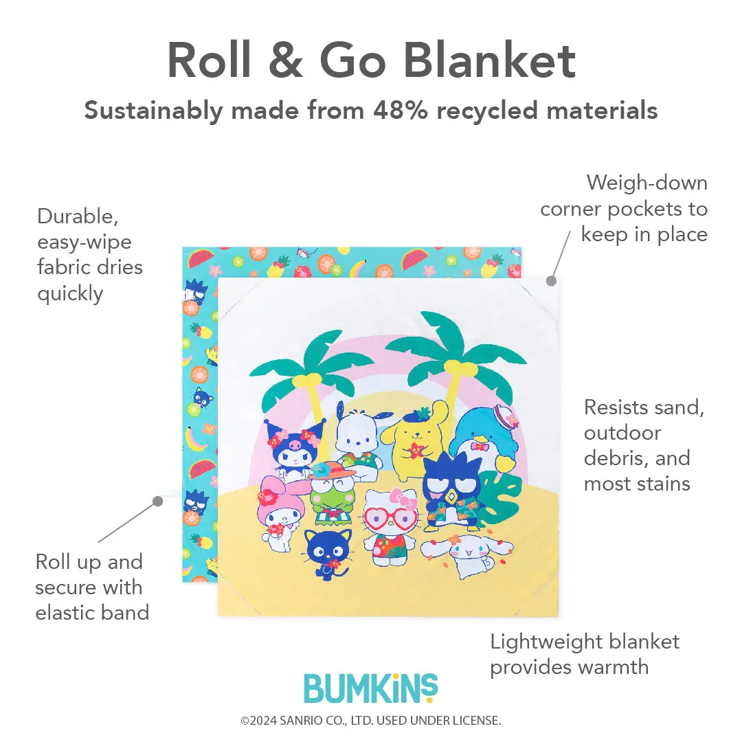 Reversible Roll & Go Blanket, Hello Kitty & Friends Tropical Party