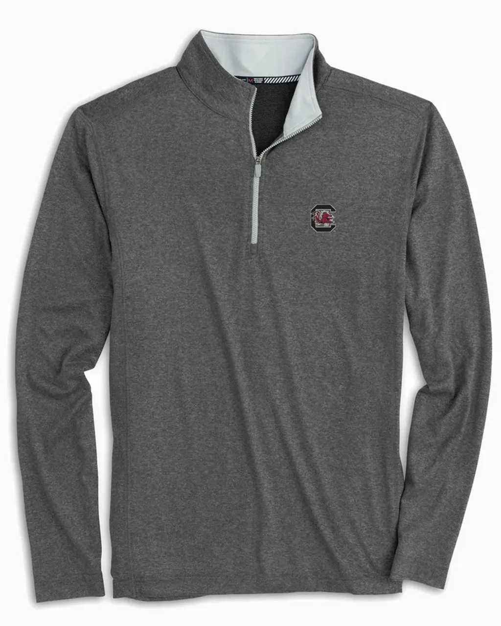 Southern Tide University of South Carolina Flanker 1/4 Zip Pullover: Polarized Grey