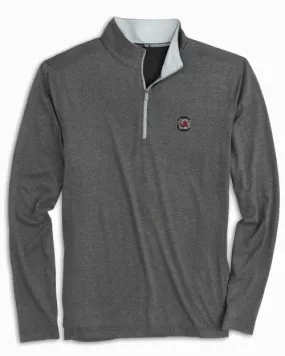 Southern Tide University of South Carolina Flanker 1/4 Zip Pullover: Polarized Grey