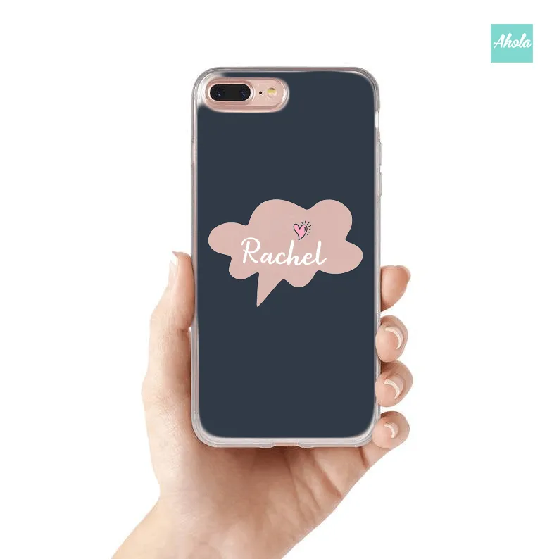 【Speech Bubble】Soft TPU transparent phone case 語句泡泡名字透明電話軟殼