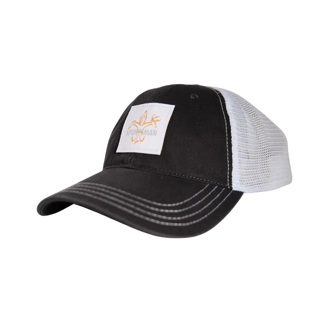 Sportsman Unstructured Hat - Gray/White