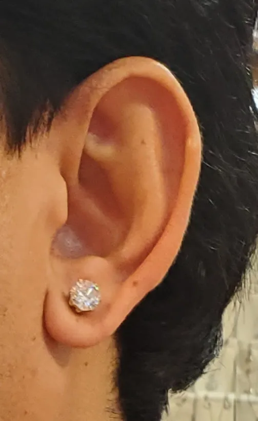 Stainless steel CZ stone Studs