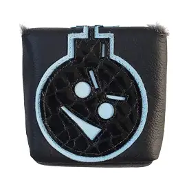 The LTD Edition Black Alligator/ Carolina Blue Angry Bomb Putter Cover