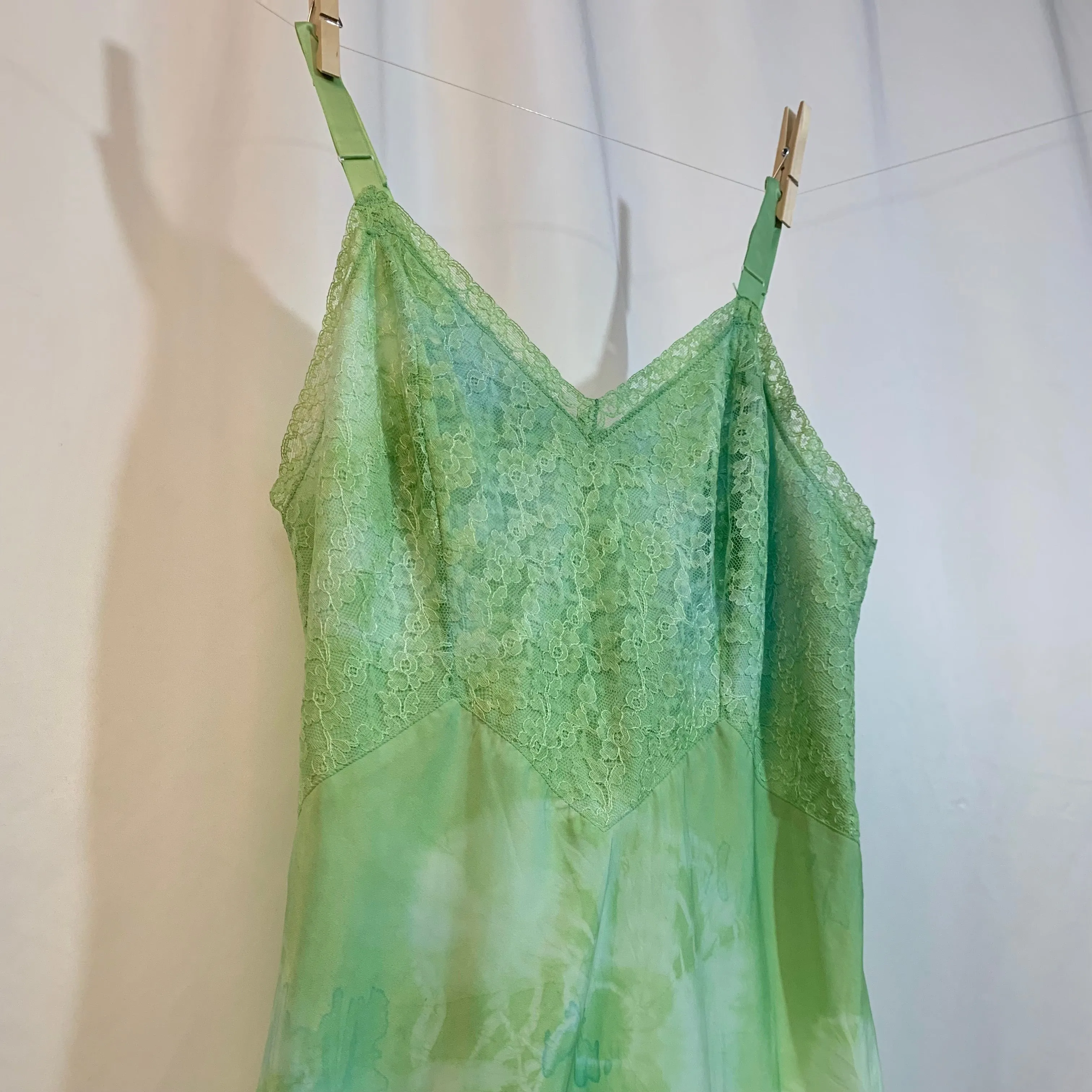 Tie dye lace slip