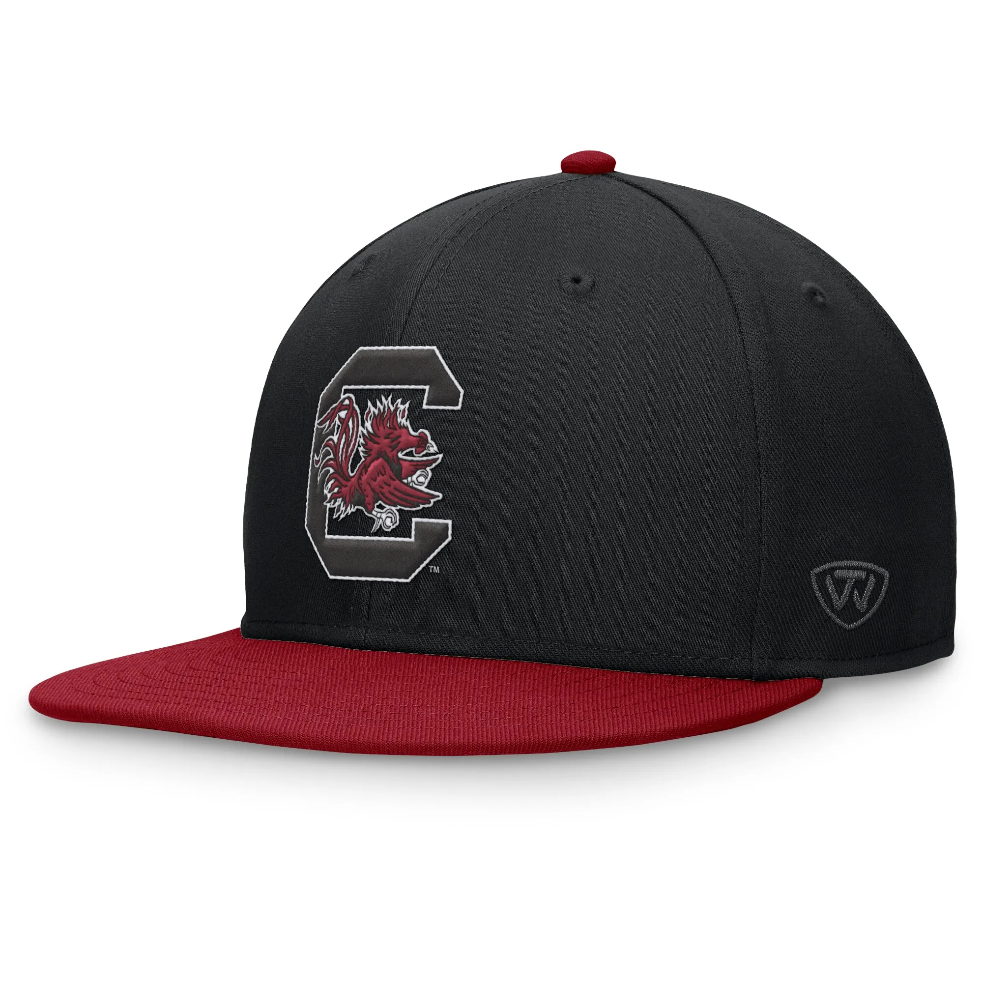 Top of the World South Carolina Gamecocks Black/Garnet Rally Two-Tone Fitted Hat