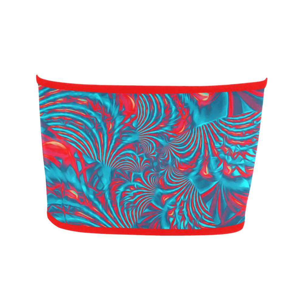 Tropical Fractal Burst Bandeau Top