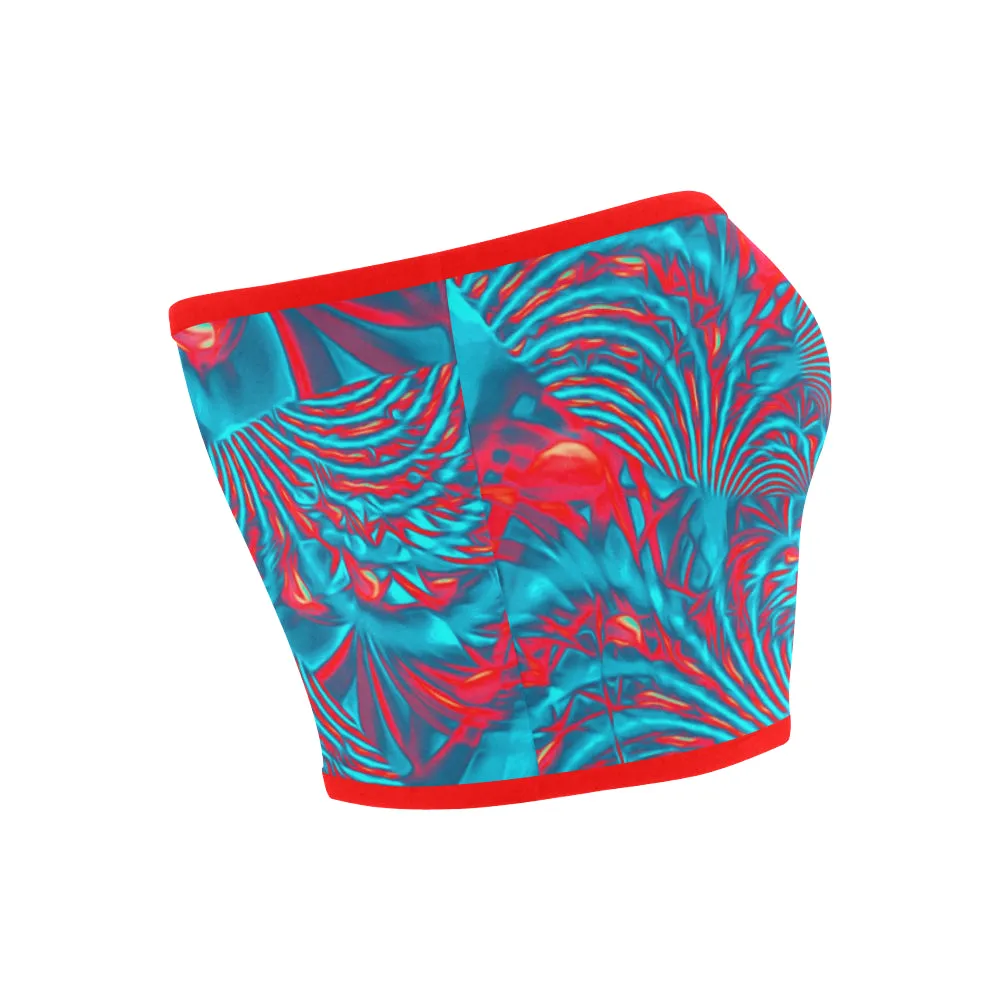 Tropical Fractal Burst Bandeau Top