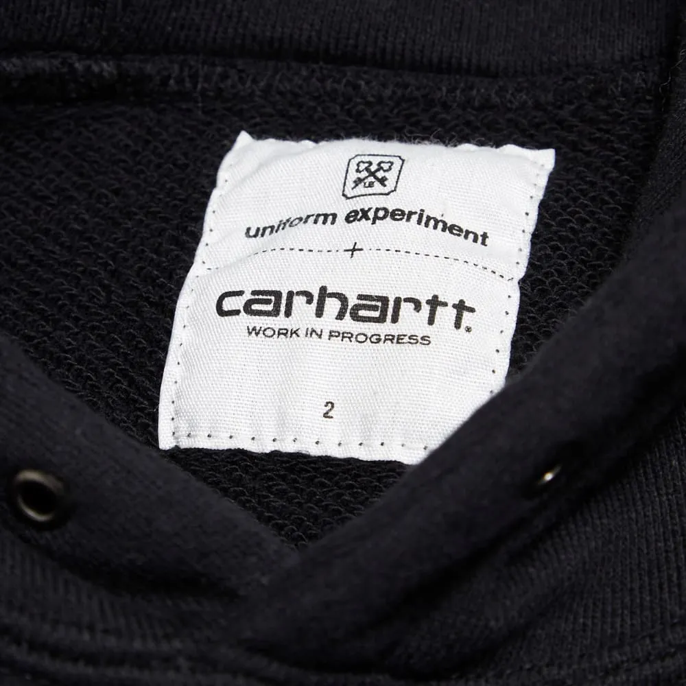 Uniform Experiment x Carhartt Logo Pull Over Sweat ParkaBlack