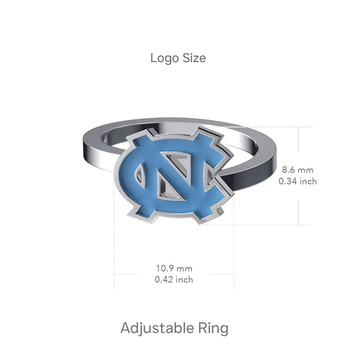 University of North Carolina Bypass Ring - Enamel