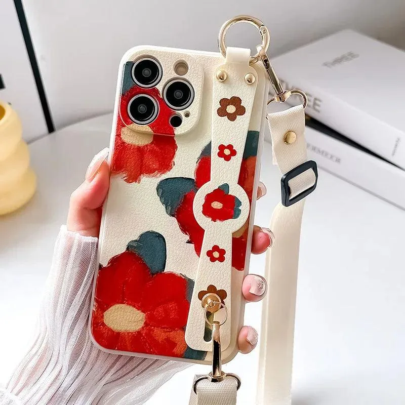 XG08XW Cute Phone Case for Huawei P60, P30, P20, P50, P40 Pro Lite, Honor X8, 20, 50, 70, 90, Nova 9, 8, and 5t  - With Lanyard 